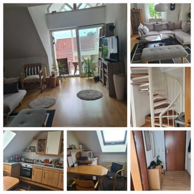 Stilvolle, gepflegte 2,5-Zimmer-Maisonette-Wohnung mit Einbauküche in Rückersdorf