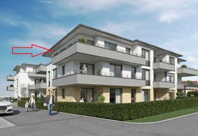 Exklusives Penthouse der Premiumklasse - 3 Zimmer, Ankleide, 2 Bädern,  EBK & TG-Stellplatz