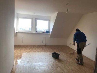 Herrliche Maissonettewohnung mit großem Wohn-Essbereich mit tollem Blick über die Stadt!