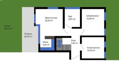 Helle 4-Zimmer Terrassenwohnung mit Balkon in München-Riem