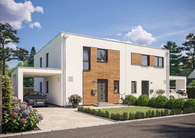 *Einmalige Gelegenheit: DHH auf Baugrundstück mit Wald- und  Volksparkzugang*