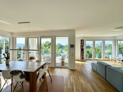 Moderne Neubauwohnung mit exklusivem Panorama und Garten am Moselufer