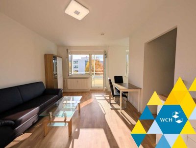 Möblierte 1-Raum-Wohnung mit Balkon