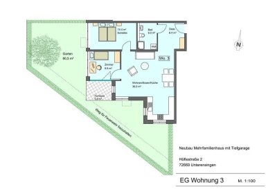 3-Zimmer Erdgeschoss Neubauwohnung in Unterensingen