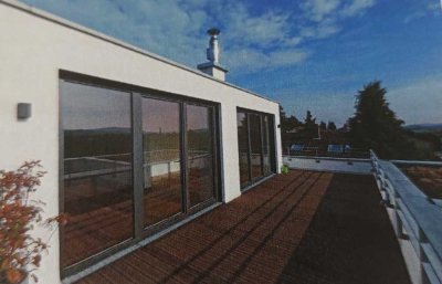 Traumhaftes Penthouse in bester Aussichtswohnlage von Wiesloch (Dachterrasse, Tageslichtbad)