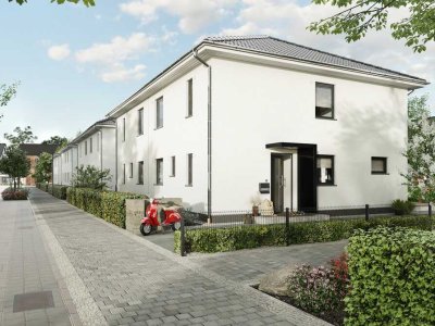 Das Doppelhaus Aura 115 kombiniert urbanes Lebensgefühl mit ländlichem Charme.