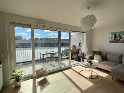 Geschmackvoll möblierte 1-Raum Wohnung / großer Südbalkon / neuwertige EBK in Tübingen-Wedtstadt