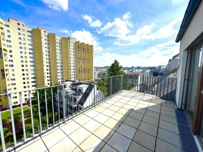 Penthouse Living beim Donauzentrum und U1! Neubau! große Terrasse! Garage! elektrische Beschattung!