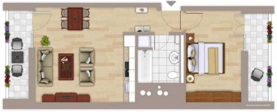 Hochwertige Dachgeschosswohnung mit Balkon in zentraler Lage!!