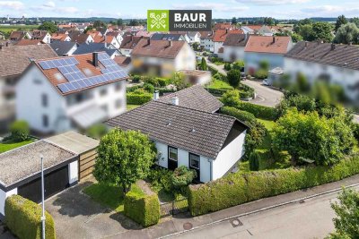 360°I Lichterfülltes Bungalow-Fertighaus mit viel Platz und sonnigem Traumgarten in Staig!