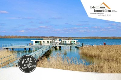 Wohlfühlen & Rendite auf dem Wasser! Hausboot, zwei Ebenen, Schlafzimmern & Seeterrassen in Ribnitz!