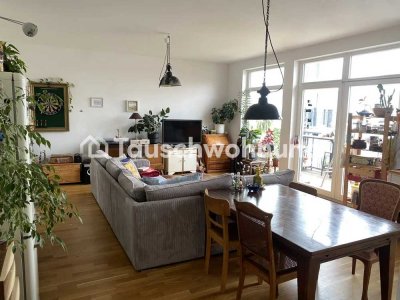 Tauschwohnung: Lichtdurchflutete Wohnung mit großer Wohnküche und 2 Balkonen