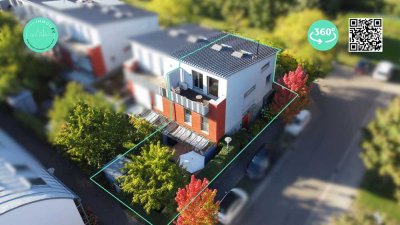 Architektur trifft Lifestyle - DHH mit Galerie-Zimmern, Dachterrasse & Gartenidylle, Ettlingen-Stadt