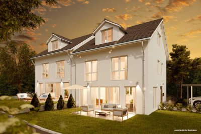 „Sehr großzügiges und lichtdurchflutetes Wohnen“ Moderne DHH in beliebter Lage von Rutesheim