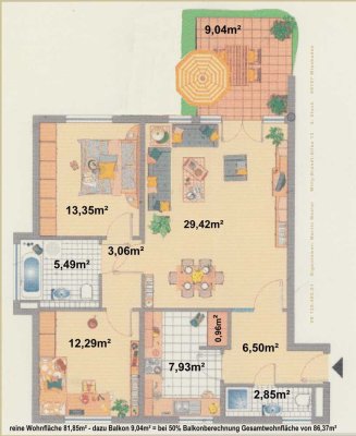 ** Helle, moderne Eigentumswohnung (87qm, 3 Zimmer) von privat **
