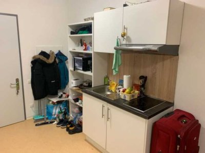 Room in campus dormitory with city registration