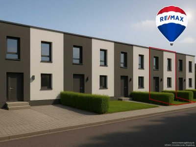 Neubau-Erstbezug in Lemsdorf – Energieeffizientes KfW-40+ Reihenhaus mit Garten