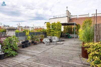 Wunderschöne 4-Zimmer DG-Wohnung mit 2 Terrassen | Klimaanlage | Nähe Augarten/Taborstraße | Garage optional mietbar
