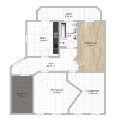 Vollständig renovierte 3-Raum-Wohnung mit Balkon und Einbauküche in Elzach