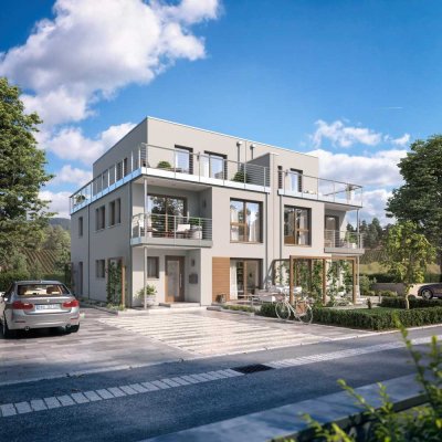 Projektierung: moderne Doppelhaushälfte im Märchenviertel von Waldperlach in Waldrandlage