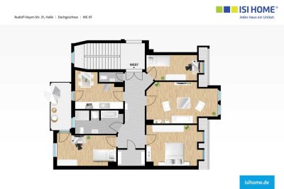 4-Raum-WE im DG mit Küche, Balkon und Garage zum Kauf - WE07