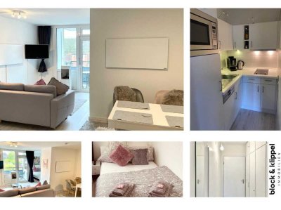Ferienvermietung erlaubt – moderne 1,5-Zimmer-Wohnung mit Balkon in Laboe