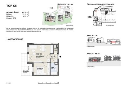 Traumhafte 2 Zi-Wohnung mit großem Balkon, Neubau Erstbezug