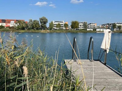 Modernes Wohnen direkt am Wasser an d. Wr. Stadtgrenze