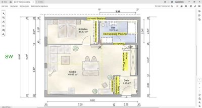 Neu renovierte Wohnung mit Einbauküche und Einbauschränken
