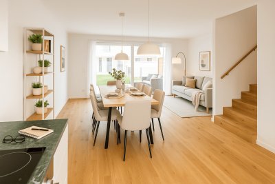 Grüne Ruhe trifft kühlen Komfort - Ihre Stadtvilla mit Ausblick
