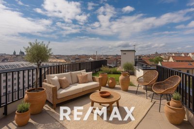 Wo Wien dir zu Füßen liegt – Einzigartige Maisonette mit Weitblick &amp; sonnigen Freiflächen- 1100 Wien