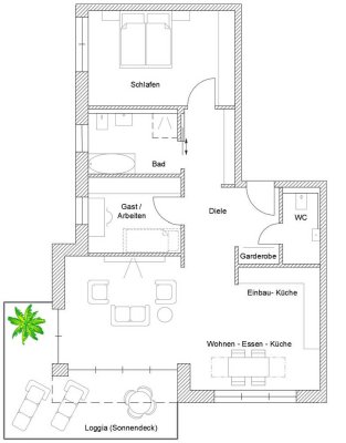 Attraktive 3-Zimmer Wohnung mit Balkon im 2. OG in Bünde