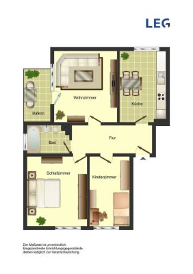 3-Zimmer-Wohnung in Bergkamen Nordberg... und das Bad ist auch neu!!