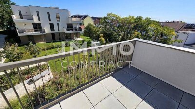 Terrassentraum: Moderne, helle 3-Zimmer-Wohnung mit Grünblick im Erstbezug - provisionsfrei!