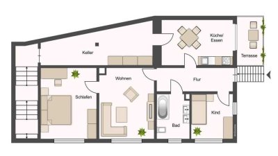 Vollständig renovierte 3,5-Raum-Wohnung in Sinsheim