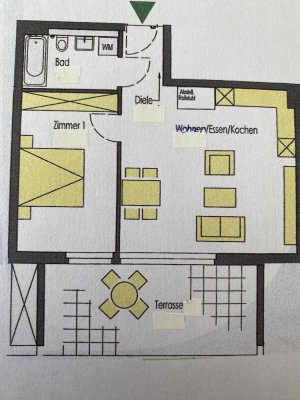 2-Zimmer Wohnung mit Terrasse/Rasenanteil und TG-Platz