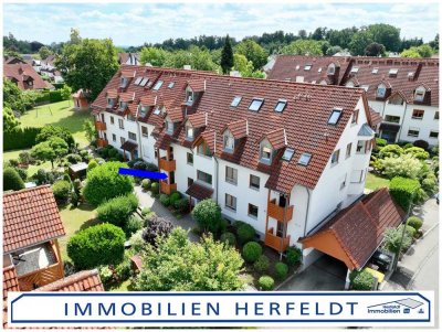 Wohnoase im Grünen – Gepflegte 2-Zimmer-Gartenwohnung mit TG-Stellplatz - sofort bezugsfrei