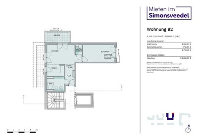 Erstbezug einer modernen 2-Zimmer-Neubau - Penthousewohnung mit Loggia in K-Weidenpesch