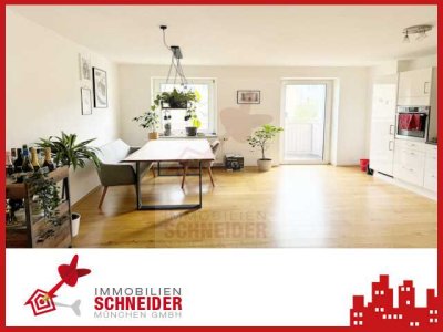 IMMOBILIEN SCHNEIDER - Lehel-  wunderschöne 4 Zi-Wohnung mit Wohnküche, Holzdielenboden und Balkon