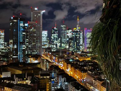 Eden Tower: Rarität! 2 Zimmer, 22. Etage mit Eckbalkon & Skyline- und Taunusview