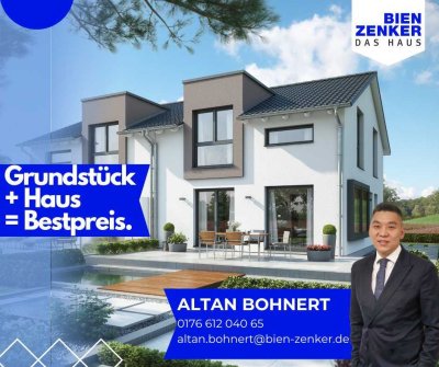 Bestpreisgarantie: Neubau in Steinen-Hüsingen: Doppelhaushälfte mit Keller inkl. Grundstück in belie