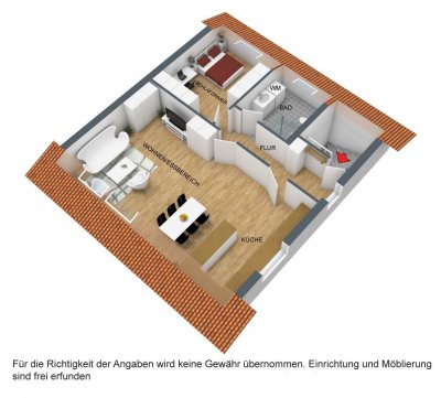 Schöne 2-Zimmer Wohnung mit großzügiger Einbauküche