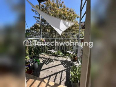 Tauschwohnung: Schöne 2Zi mit Balkon sucht 4Zi mit Garten