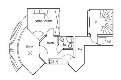 Schönes 1-Zimmer Apartment mit Terrasse für Wochenendheimfahrer