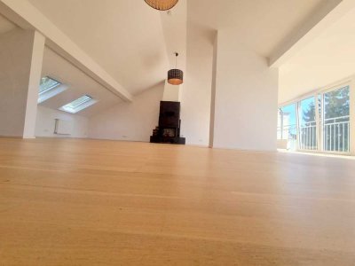 Stylisch + viel Platz!  Sonnige 3-Zimmer DG Wohnung:  Kamin - 2 Bäder + Einbauküche - FFM-Fechenheim