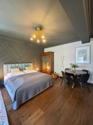 ab sofort: Möblierte Wohnung Citylage, Einbauküche, Parkett, WLAN