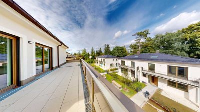 Stilvoll Wohnen - Penthouse mit umlaufender Dachterrasse, Einbauküche und Kaminanschluss