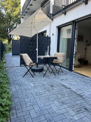 Erstbezug-voll möbliert! Lichtdurchflutete 1-Zimmer-Wohnung mit sonniger Terrasse!