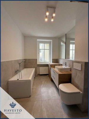 Frisch sanierte 96 m²-Wohnung mit zwei Balkonen, luxuriösem Bad & neuer Einbauküche!