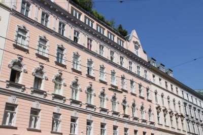 LIECHTENSTEINSTRASSE, unbefristete 45 m2 Altbau, 2 Zimmer, Extraküche, Parketten, Wannenbad, 4. Liftstock, Hofruhelage